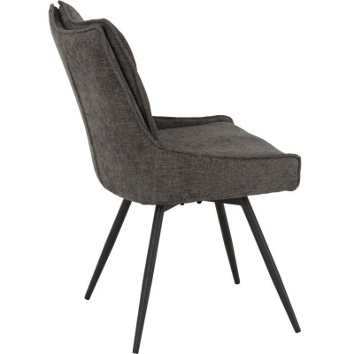 Lewis Swivel Dining Chair - Grey Fabric