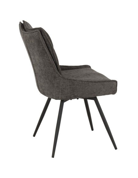 Lewis Swivel Dining Chair - Grey Fabric