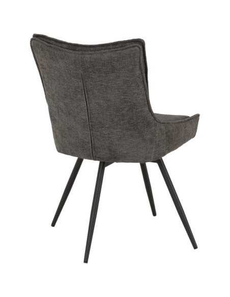 Lewis Swivel Dining Chair - Grey Fabric