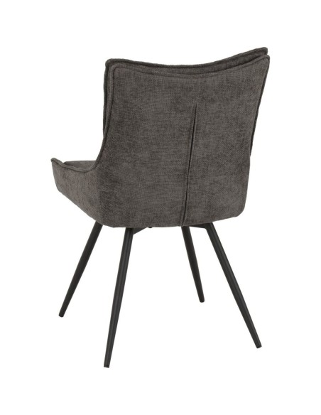 Lewis Swivel Dining Chair - Grey Fabric