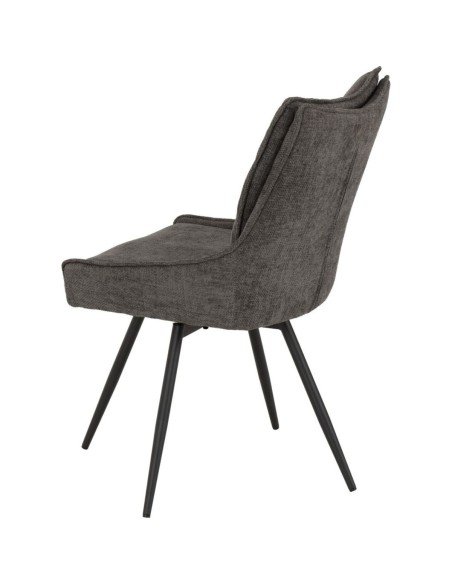 Lewis Swivel Dining Chair - Grey Fabric