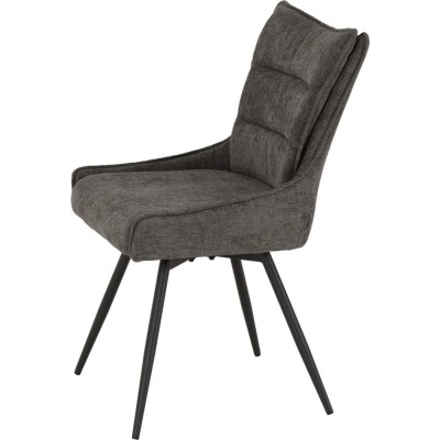 Lewis Swivel Dining Chair - Grey Fabric