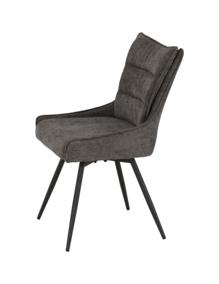 Lewis Swivel Dining Chair - Grey Fabric