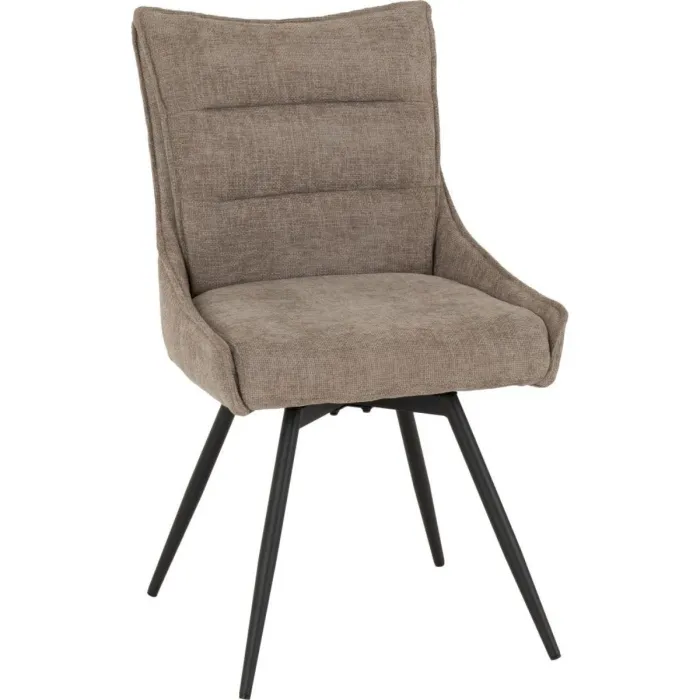 Lewis Swivel Dining Chair - Fawn Fabric