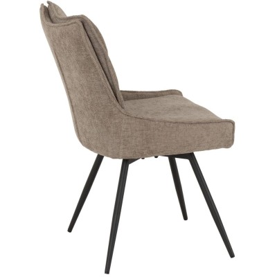 Lewis Swivel Dining Chair - Fawn Fabric