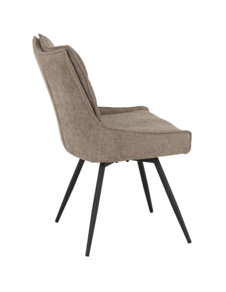 Lewis Swivel Dining Chair - Fawn Fabric
