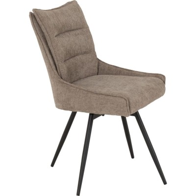 Lewis Swivel Dining Chair - Fawn Fabric