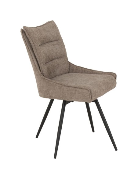 Lewis Swivel Dining Chair - Fawn Fabric