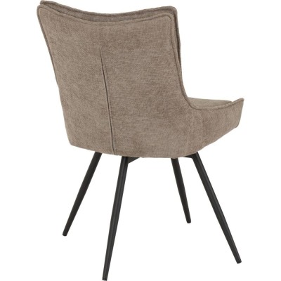 Lewis Swivel Dining Chair - Fawn Fabric