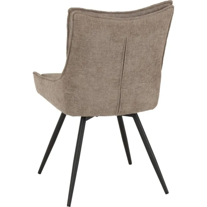 Lewis Swivel Dining Chair - Fawn Fabric