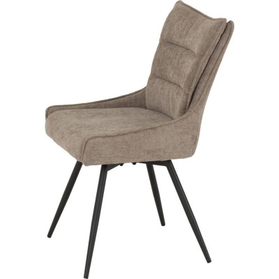 Lewis Swivel Dining Chair - Fawn Fabric