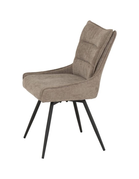 Lewis Swivel Dining Chair - Fawn Fabric