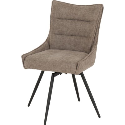 Lewis Swivel Dining Chair - Fawn Fabric