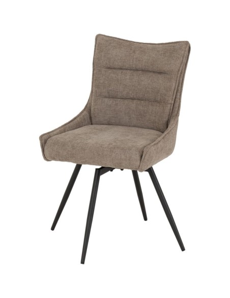 Lewis Swivel Dining Chair - Fawn Fabric