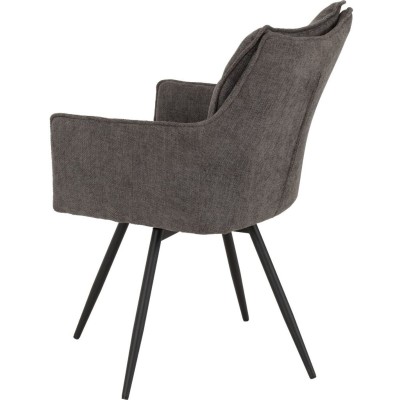 Lewis Carver Swivel Dining Chair - Grey Fabric