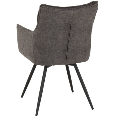 Lewis Carver Swivel Dining Chair - Grey Fabric