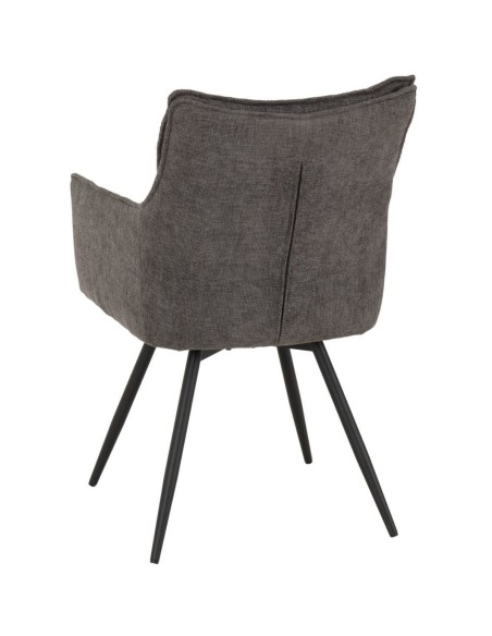 Lewis Carver Swivel Dining Chair - Grey Fabric