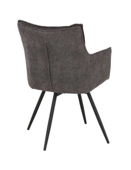 Lewis Carver Swivel Dining Chair - Grey Fabric