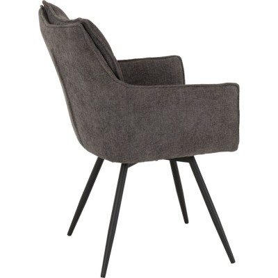Lewis Carver Swivel Dining Chair - Grey Fabric