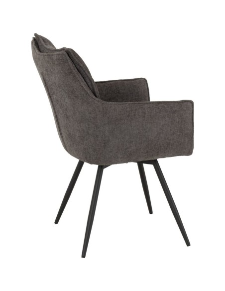 Lewis Carver Swivel Dining Chair - Grey Fabric