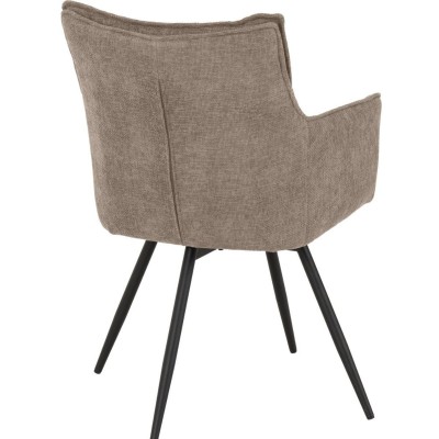Lewis Carver Swivel Dining Chair - Fawn Fabric
