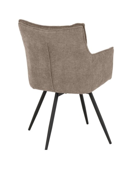 Lewis Carver Swivel Dining Chair - Fawn Fabric