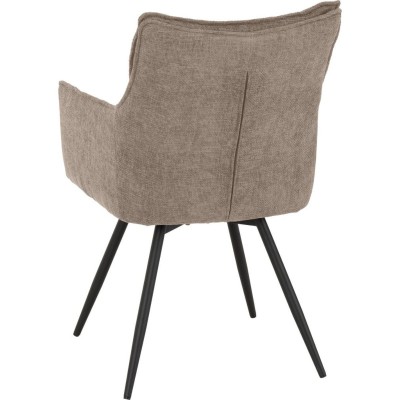 Lewis Carver Swivel Dining Chair - Fawn Fabric