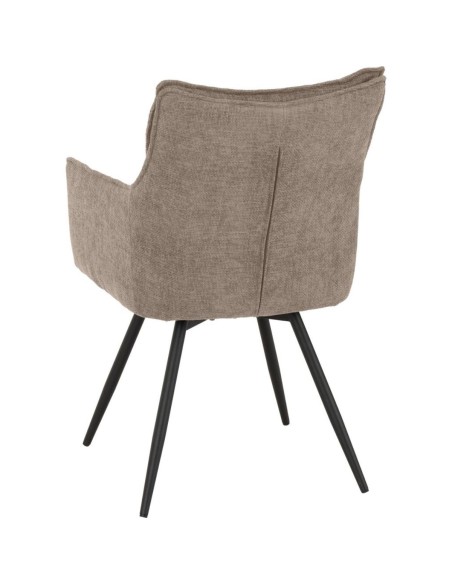 Lewis Carver Swivel Dining Chair - Fawn Fabric