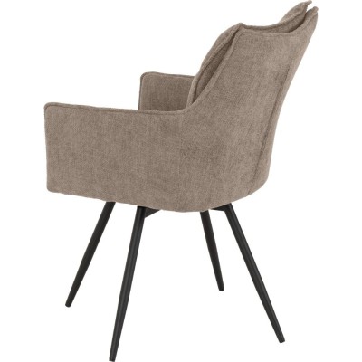 Lewis Carver Swivel Dining Chair - Fawn Fabric