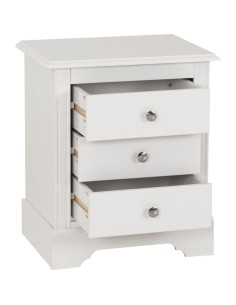 Stratford 3 Drawer Bedside Locker - White 2