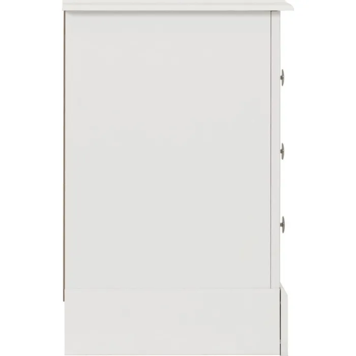 Stratford 3 Drawer Bedside Locker - White
