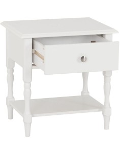 Stratford 1 Drawer Side Table - White
