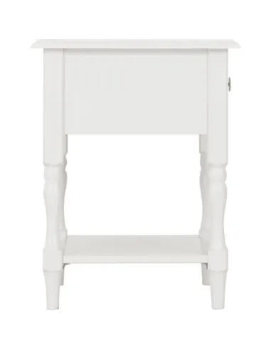 Stratford 1 Drawer Side Table - White