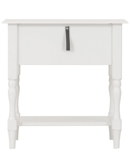 Stratford 1 Drawer Side Table - White