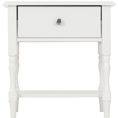 Stratford 1 Drawer Side Table - White