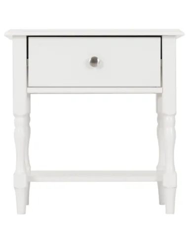 Stratford 1 Drawer Side Table - White