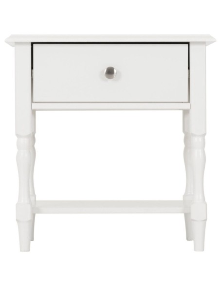 Stratford 1 Drawer Side Table - White