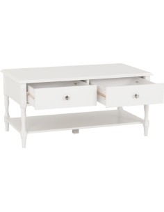 Stratford 2 Drawer Coffee Table - White 2