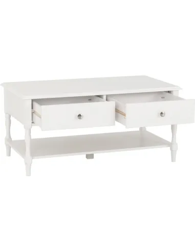 Stratford 2 Drawer Coffee Table - White