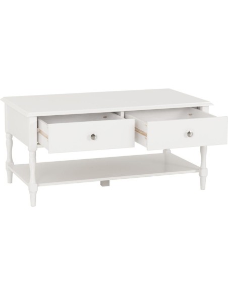 Stratford 2 Drawer Coffee Table - White