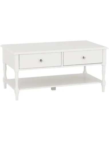 Stratford 2 Drawer Coffee Table - White