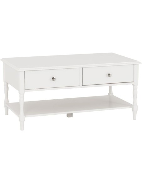 Stratford 2 Drawer Coffee Table - White