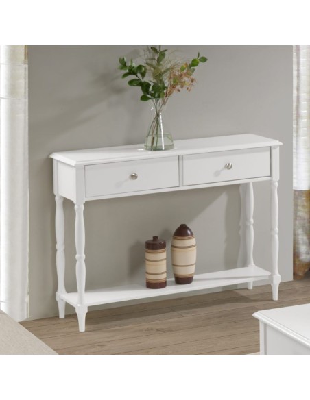 Stratford 2 Drawer Console Table - White
