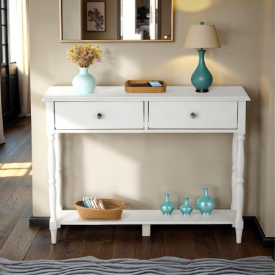Stratford 2 Drawer Console Table - White