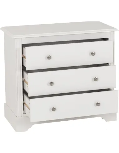 Stratford 3 Drawer Chest - White