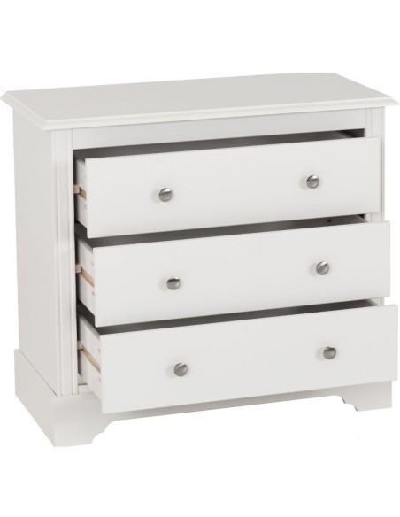 Stratford 3 Drawer Chest - White