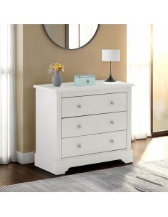 Stratford 3 Drawer Chest - White