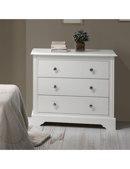 Stratford 3 Drawer Chest - White