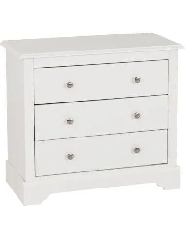 Stratford 3 Drawer Chest - White