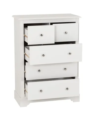 Stratford 3+2 Drawer Chest - White